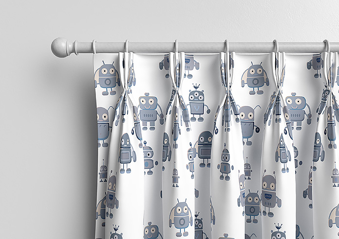 Robo Town, Cyborg Grey - Made to Measure Curtains - Image 11